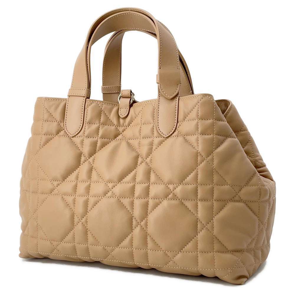 Dior Christian Toujours Leather Handbag Calf Macro Cannage Bag